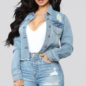 FN Denim Distressed Jacket